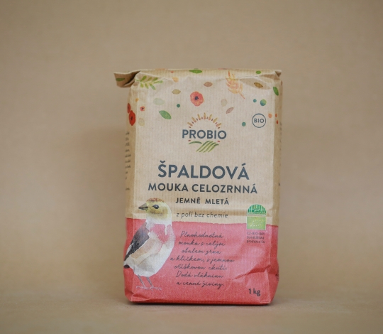 Mouka špaldová celozrnná jemně mletá BIO 1 kg