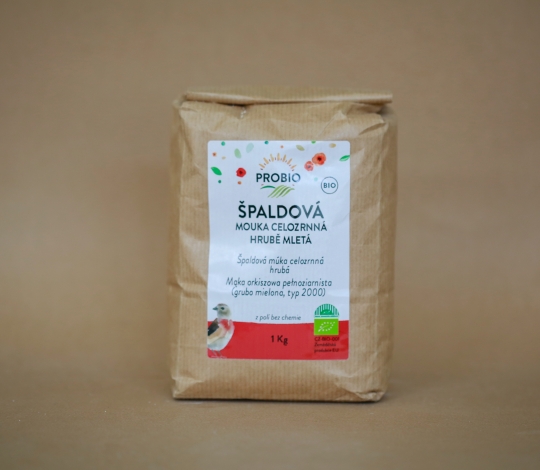 Mouka špaldová celozrnná hrubě mletá BIO 1 kg