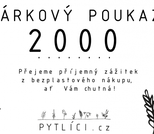 Dárkový poukaz 2000 Kč